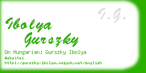 ibolya gurszky business card